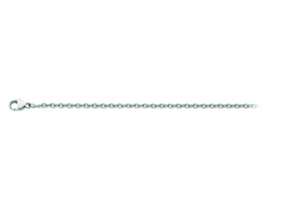 Cadena Forçat 1,30 MM Talla Diamante, 45 Cm, Oro Blanco 18k, Rodiada - Imagen Estandar - 1