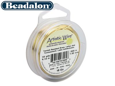 Alambre Artístico De Beadalon, 1,02mm, Alambre De Latón Resistente Al Deslustre, Carrete De 9,10 Metros - Imagen Estandar - 2