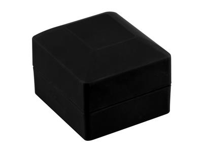 Caja De Anillos Con Luz Led, Polipiel Negra - Imagen Estandar - 2