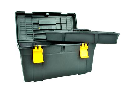 Caja De Herramientas, Plástico Negro, 40cm - Imagen Estandar - 3