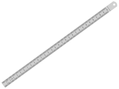 Regla flexible de acero cromado mat e, 30 cm