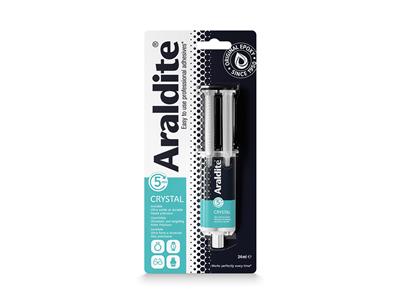 Araldite Crystal Glue, Fragua En 5 Minutos, Jeringa De 24 Ml