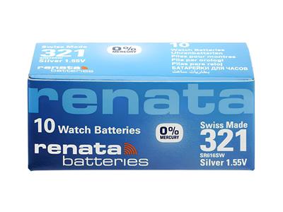 Pila De Botn 321 De xido De Plata, 1,55v, Caja De 10, Renata
