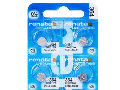 Pila De Reloj De Óxido De Plata 364, 1,55 v, Blíster De 10, Renata - Imagen Estandar - 2