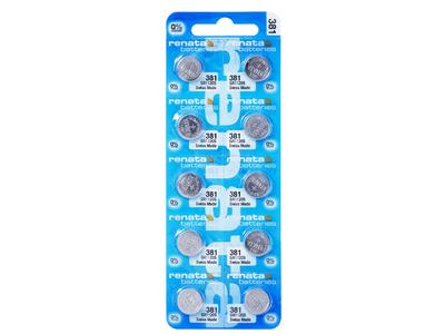 Pila De Botón De Óxido De Plata 381, 1,55 v, Paquete De 10, Renata - Imagen Estandar - 1