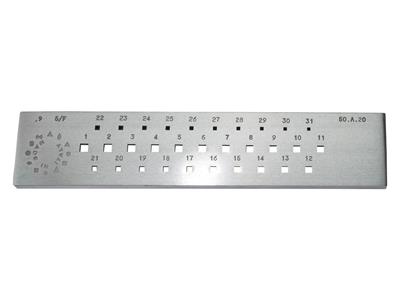 Troquel De 30 Orificios Cuadrados De 5,00 A 8,00 MM - Imagen Estandar - 1
