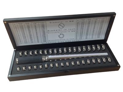 Caja De Triboulet Y Medidor De Anillos, 36 Anillos Del 41 Al 76 - Imagen Estandar - 1