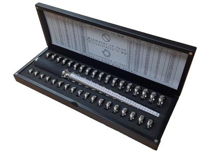 Caja De Triboulet Y Medidor De Anillos, 36 Anillos Del 41 Al 76 - Imagen Estandar - 2