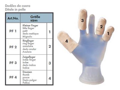 Dedil De Cuero Con Elástico, Para Dedo Meñique, Hatho - Imagen Estandar - 2