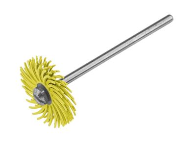 Disco Abrasivo Amarillo Montado Sobre Mandril, Diámetro 19mm, Grano Duro, Hatho