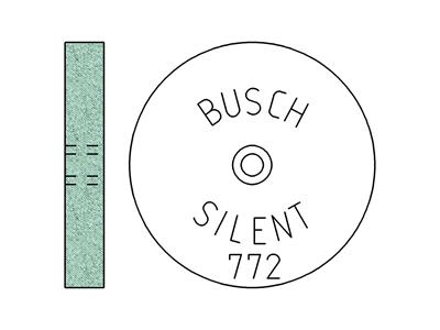 Muela De Carburo De Silicio, Grano Medio, 19 X 3 Mm, Nº 772, Busch - Imagen Estandar - 3