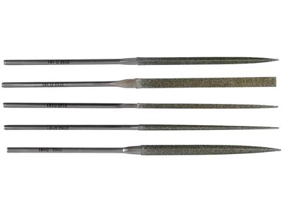 Juego De 5 Limas De Aguja De Diamante De 140 mm, Grano Áspero, Vallorbe - Imagen Estandar - 2