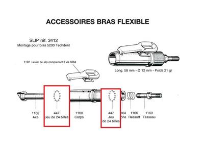 Juego De 24 Bolas N 447 Para Brazo Motor 5200, Techdent