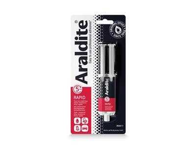 Cola Rapida Araldite, Curado En 5 Minutos, Jeringa De 24 Ml