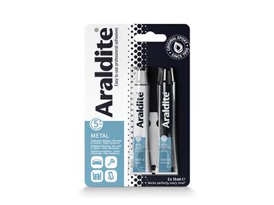 Araldite Metal Adhesive, Fragua En 5 Minutos, 2 Tubos De 15 Ml - Imagen Estandar - 1