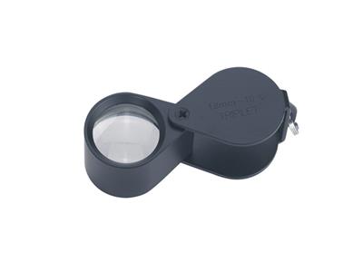 Lupa Plegable Triplete Negra De 18 Mm, Entregada Con Estuche, Aumento X10 - Imagen Estandar - 2