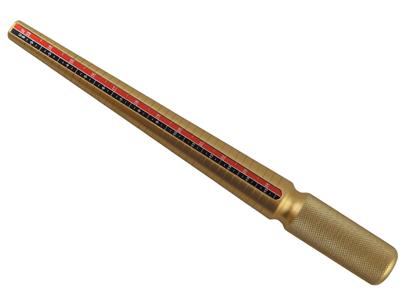Triboulet De Aluminio Dorado, Con 3numeraciones - Imagen Estandar - 2