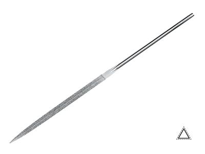 Lima Triangular De Diamante, 140 mm, Grano Medio, Vallorbe - Imagen Estandar - 1