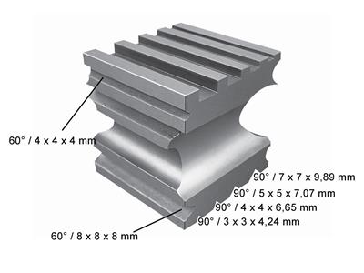 Matriz Ranurada En Forma De Cubo, 60 mm, Acero - Imagen Estandar - 2