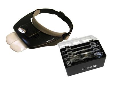 Lupa Binocular Frontal De Cabeza Con Lentes X1,2-1,8-2,5-3,5 Y Led - Imagen Estandar - 1