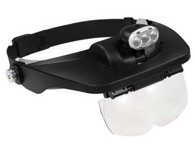 Lupa Binocular Frontal De Cabeza Con Lentes X1,2-1,8-2,5-3,5 Y Led - Imagen Estandar - 2