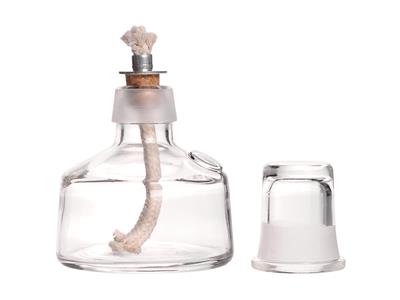 Lámpara De Alcohol De 100ml, Con Mecha Y Tapn De Vidrio.