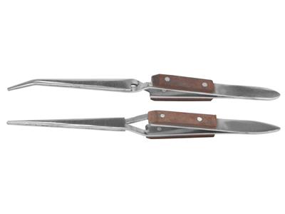Juego De 2 Pinzas Cruzadas, Rectas Y Curvas, Mango Aislado