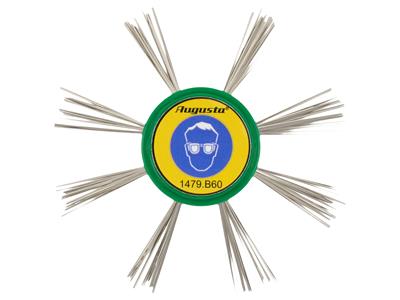 Cepillo Para Matizar Para Tornos Depulido, 90 mm, Alambre De Acero In Oxidable De 0,60 mm, Augusta - Imagen Estandar - 1