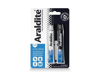 Araldite Estandar Ultra Fuerte, 15 Ml, Envase De 2 Tubos