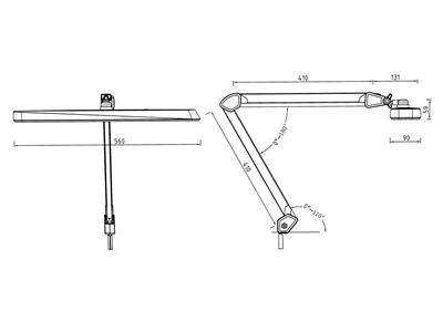 Lampara Led 30w Con Brazo Articulado, 5 Niveles De Luminosidad, Durston - Imagen Estandar - 6