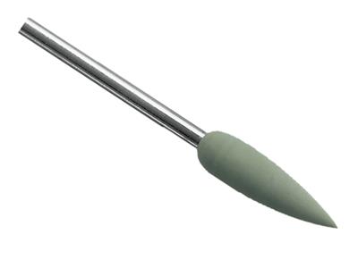 Muela Abrasiva De Caucho Montada Enforma De Llama, Verde, Grano Fino, 5,5 X 16 mm, N.º 4813, Eve - Imagen Estandar - 1