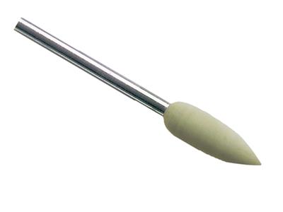 Muela Abrasiva De Caucho Montada Enforma De Llama, Beige, Grano Muy F Ino, 5,5 X 16 mm, N.º 4913, Eve - Imagen Estandar - 1