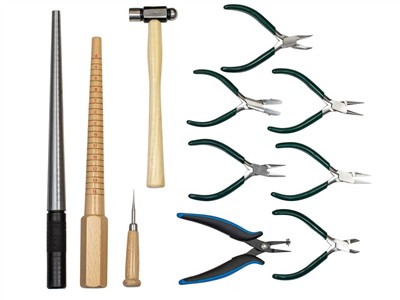 Kit De Banco De Trabajo Para Principiantes De Joyero, Redimensionamiento Y Forja, 11 Piezas