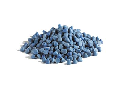 Abrasivo Plastico Cnico Azul Para Cilindro De Pulido, Otec Ko10, Bolsa De 2 Kg
