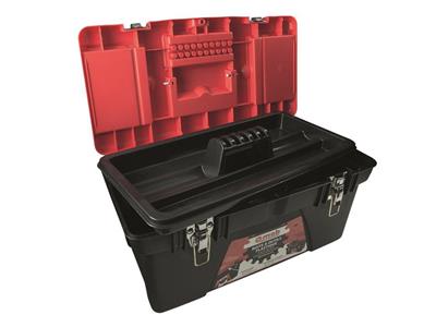 Caja De Herramientas, Plastico Negro Y Rojo, Pequeña, Mob - Imagen Estandar - 2