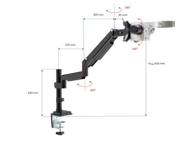 Base Articulada Sz-stl5 Para Binoculares Slx4 Y Trinoculares Slx5, Optika - Imagen Estandar - 2