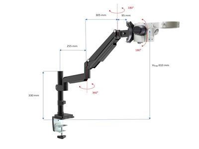 Pie Giratorio Sz-stl5 Para Binocular Slx4 Y Trinocular Slx5, Optika - Imagen Estandar - 2