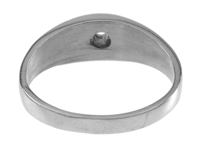 Brazalete Con Engaste Pesado Para Piedra De 2mm, Oro Blanco 800 Ref. Bjo43
