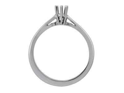 Solitario 6 Garras Para Piedra De 3,5mm, Oro Blanco 800 Ref. Solitario 6
