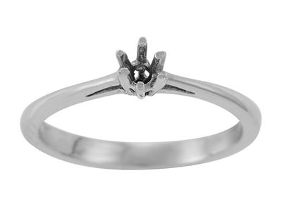 Solitario 6 Garras Para Piedra De 3,5 mm, Oro Blanco 800 Ref. Solitario 6 - Imagen Estandar - 2