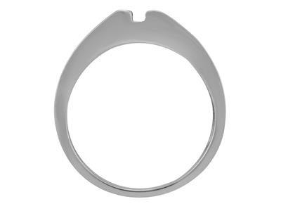 Anillo Para Piedras De 4,5 Mm, Oro Gris 800. Ref. Sf3035