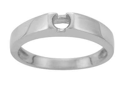 Anillo Para Piedras De 4,5 Mm, Oro Gris 800. Ref. Sf30/35 - Imagen Estandar - 2