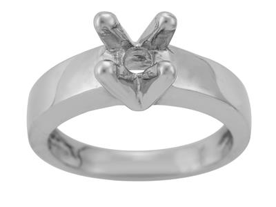 Solitario 4 Garras Para Piedras De 6 mm, Oro Gris 800 Ref. Scr60/90 - Imagen Estandar - 2
