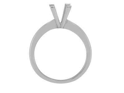 Solitario 4 Garras Para Piedra De 6mm, Oro Gris 800 Ref. Sv8090