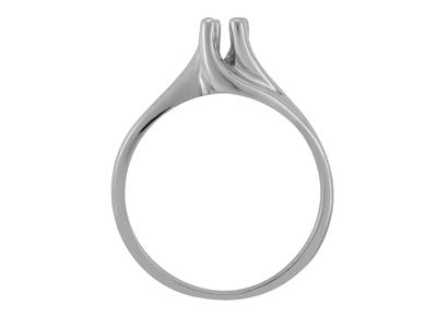 Solitario Tourbillon 4 Garras Para Piedra De 3,5mm, Oro Gris 800 Ref.tr4