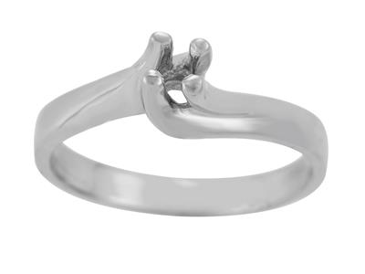 Solitario Tourbillon 4 Garras Para Piedra De 4,5 mm, Oro Gris 800 Ref.tr4 - Imagen Estandar - 2