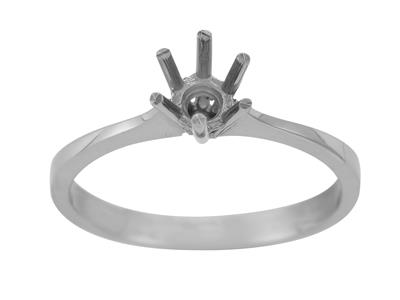 Solitario 6 Garras Para Piedra De 4,5 mm, Oro Gris 800 Ref. Ro 30/40 - Imagen Estandar - 2