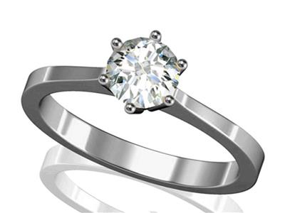 Solitario 6 Garras Para Piedra De 4,5 mm, Oro Gris 800 Ref. Ro 30/40 - Imagen Estandar - 3