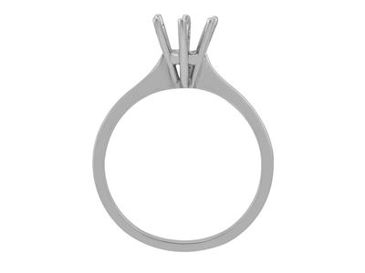 Solitario 6 Garras Para Piedra De 6mm, Oro Gris 800 Ref. O 7090