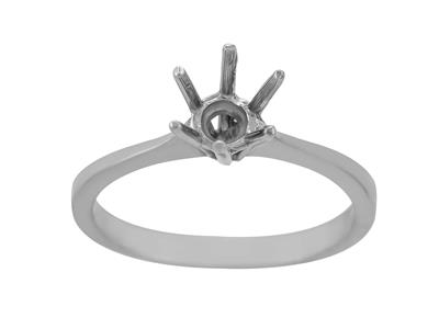 Solitario 6 Garras Para Piedra De 6 mm, Oro Gris 800 Ref. O 70/90 - Imagen Estandar - 2
